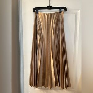 Zara Metallic Gold A-Line Skirt